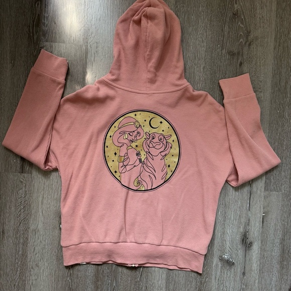 Disney Pink Hooded Sweatshirt with Jasmine Patch - Picture 2 of 14